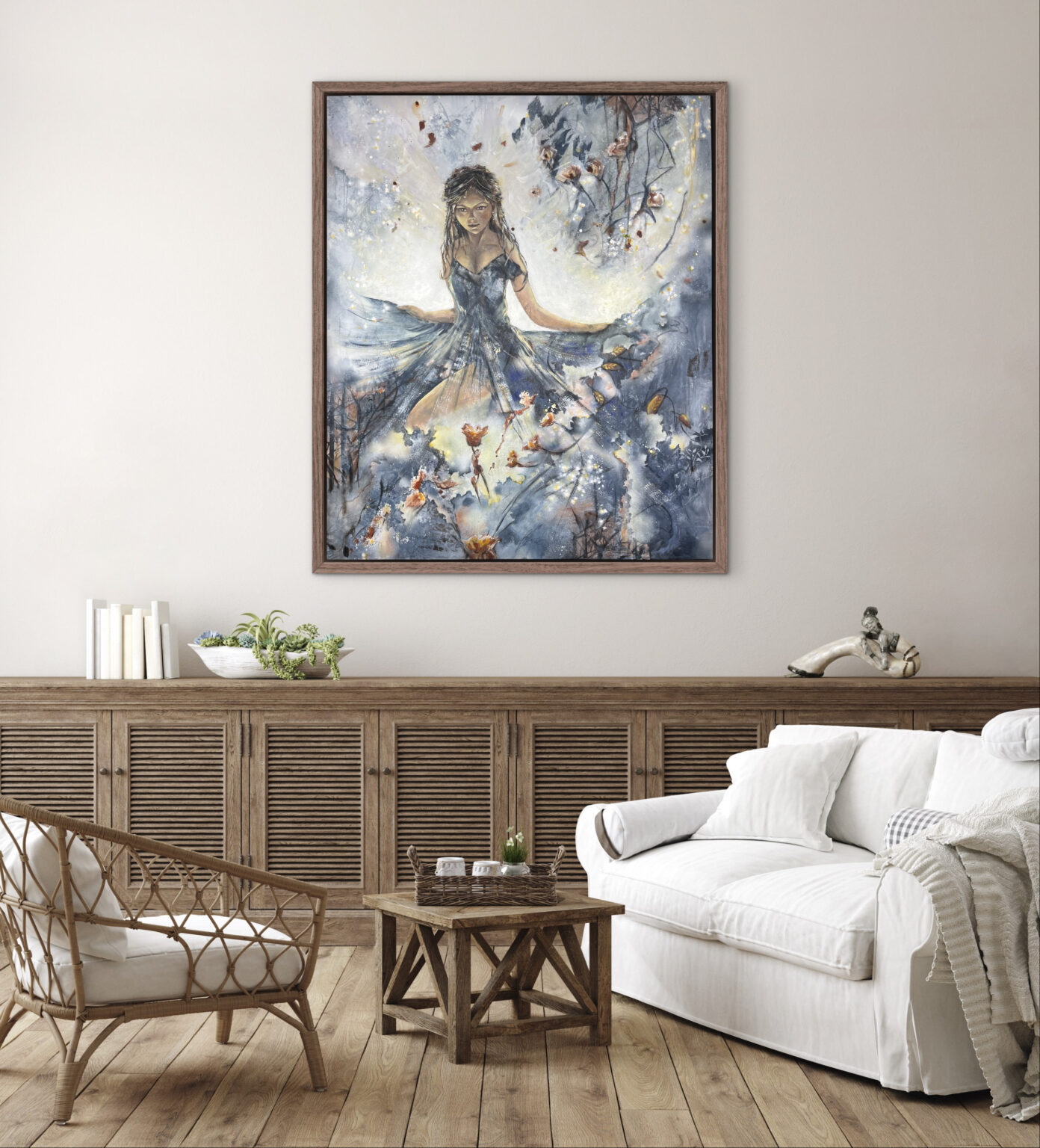 Maleri der udtrykker, Selv midt i kaos finder vi styrken til at stå roligt.