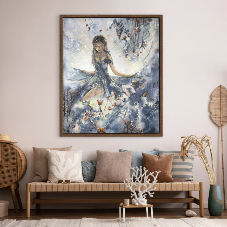 Maleri der udtrykker, Selv midt i kaos finder vi styrken til at stå roligt.