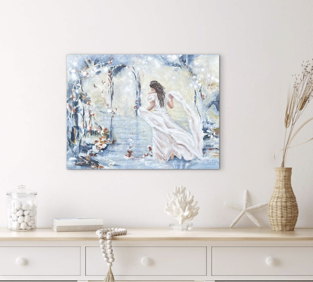 “Det frie rum” – et maleri om at give slip og finde friheden i lyset.