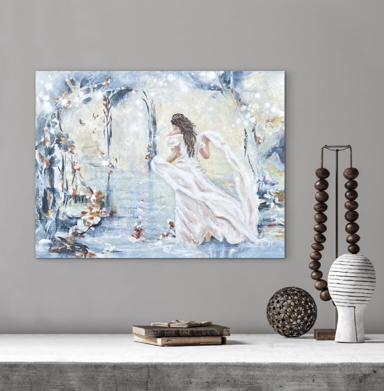 “Det frie rum” – et maleri om at give slip og finde friheden i lyset.