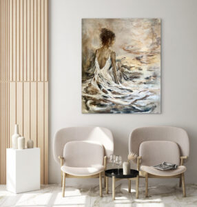 Stilhed. Originalt maleri af LiboArt