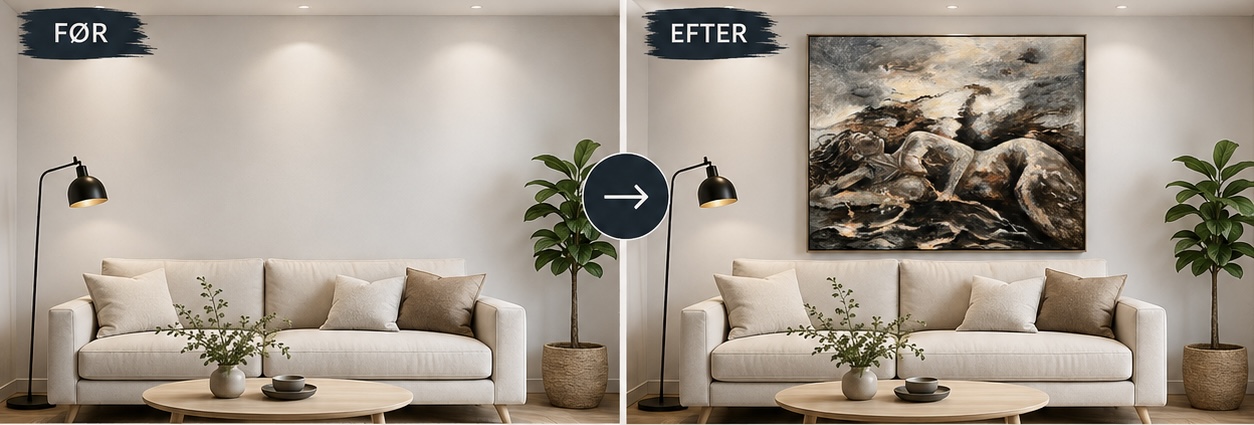 Før og efter visualisering